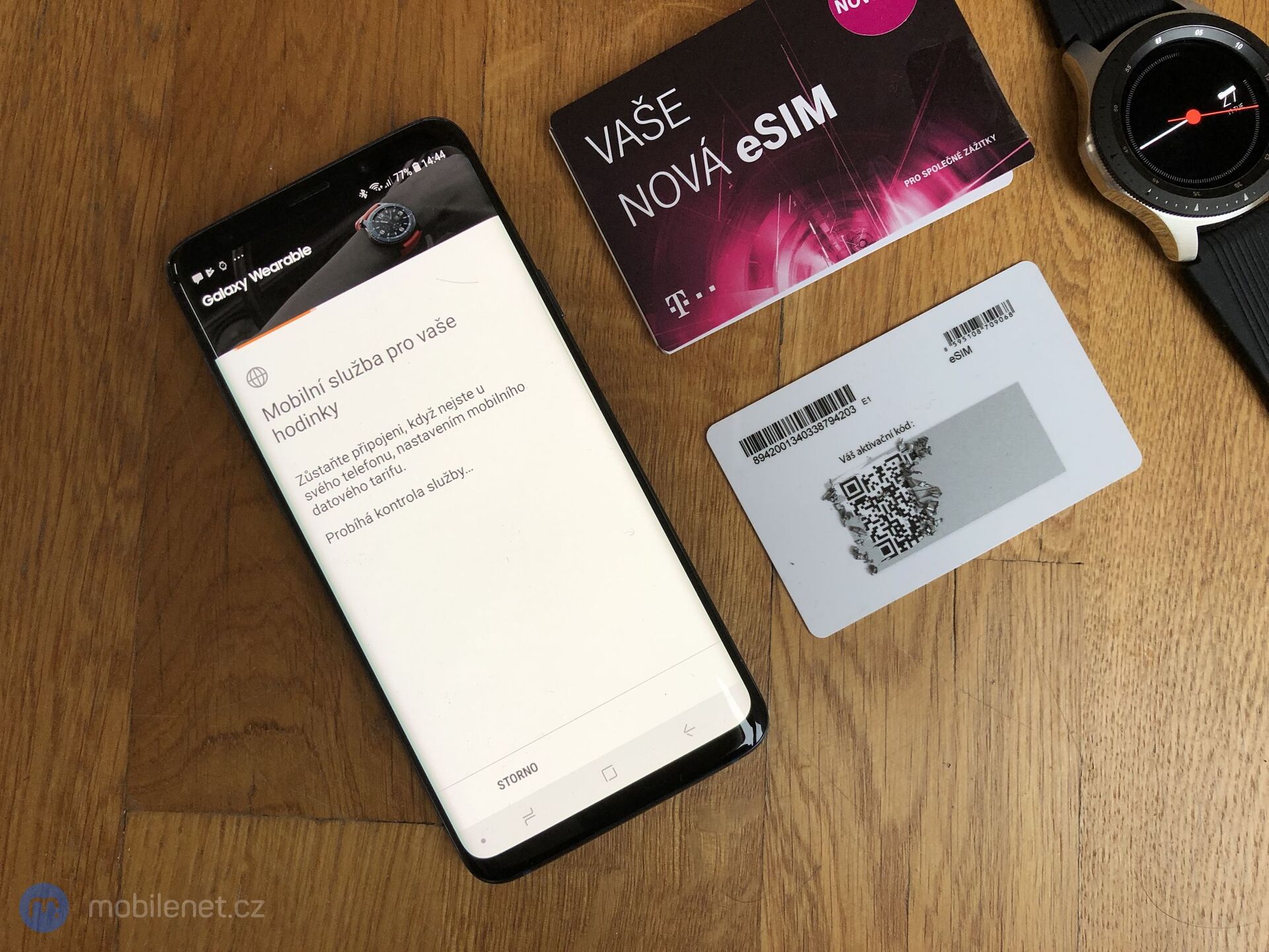 Nastavení eSIM na Galaxy Watch LTE