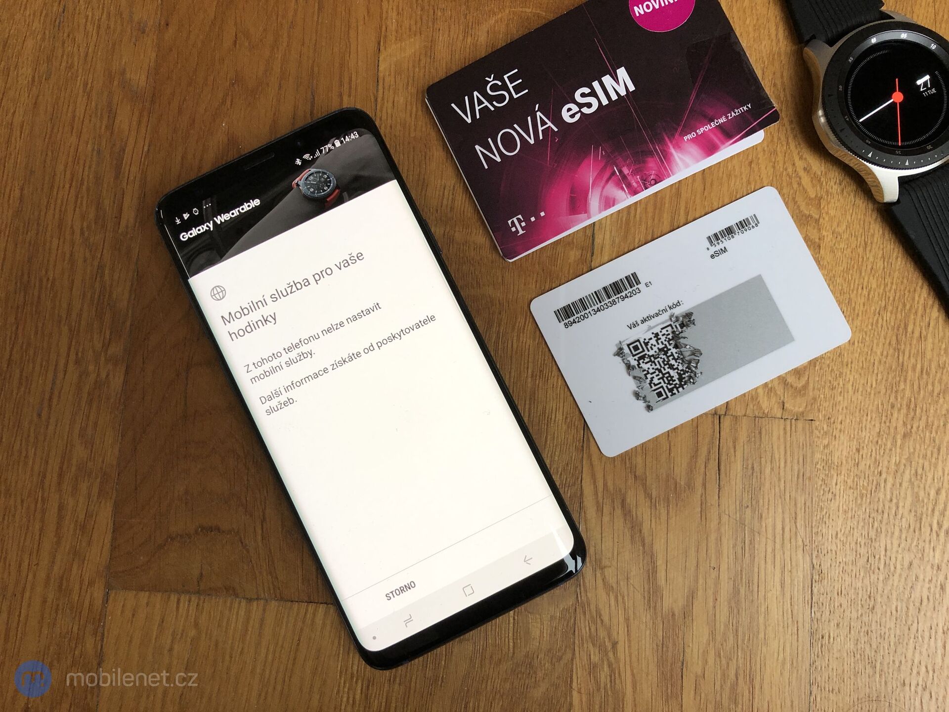 Nastavení eSIM na Galaxy Watch LTE