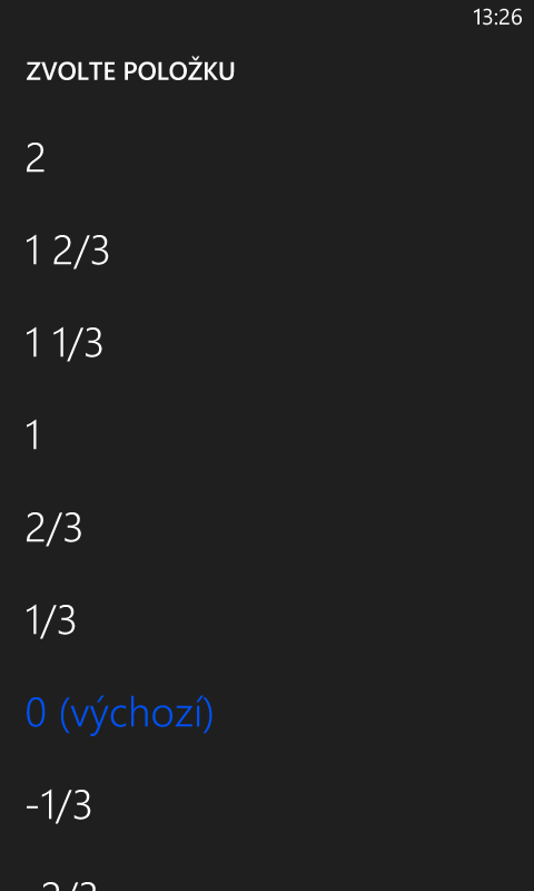 Nastavení fotoaparátu