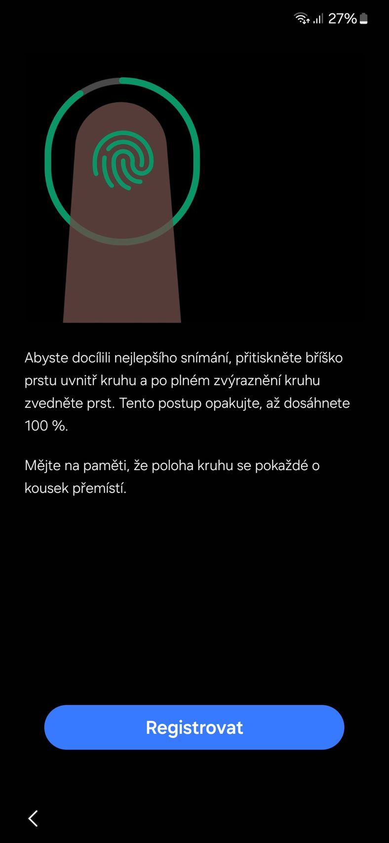 Nastavení otisku prstu na Androidu