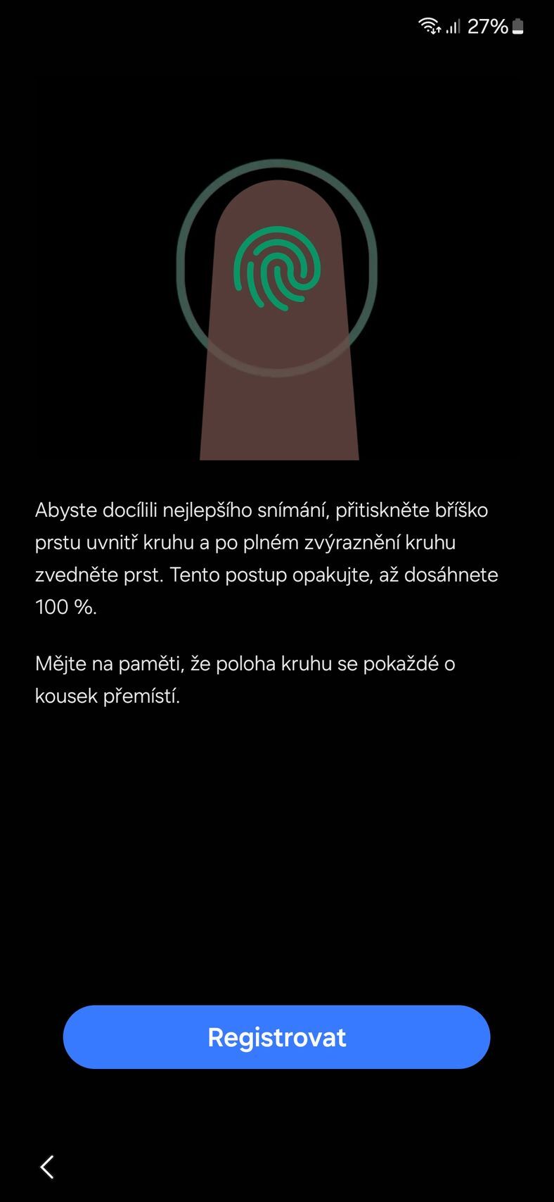 Nastavení otisku prstu na Androidu