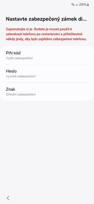 Nastavení otisku prstu na Androidu