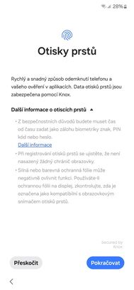 Nastavení otisku prstu na Androidu