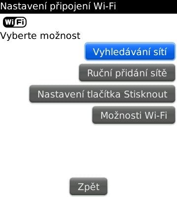 Nastavení WiFi