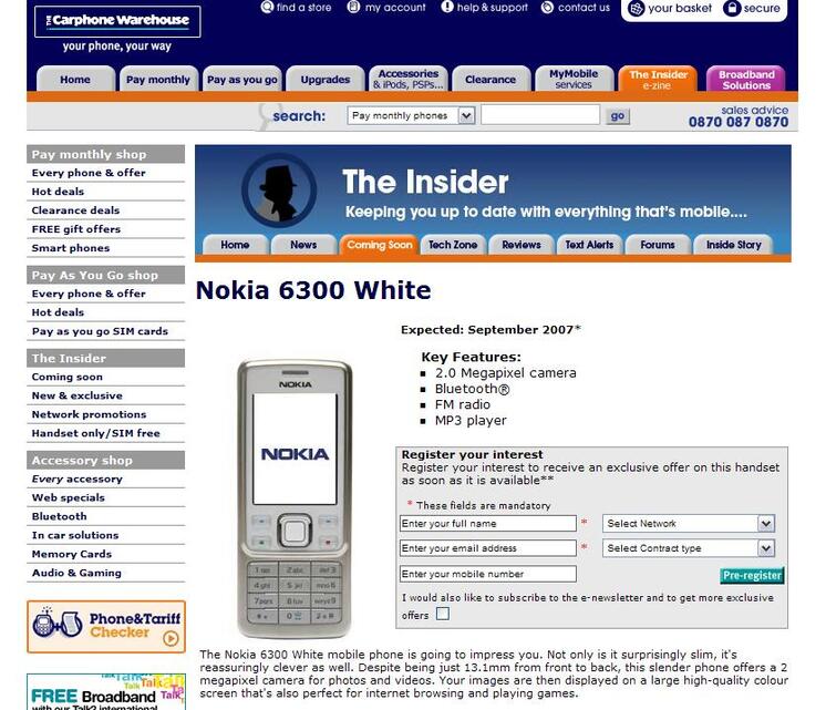 Nokia 6300