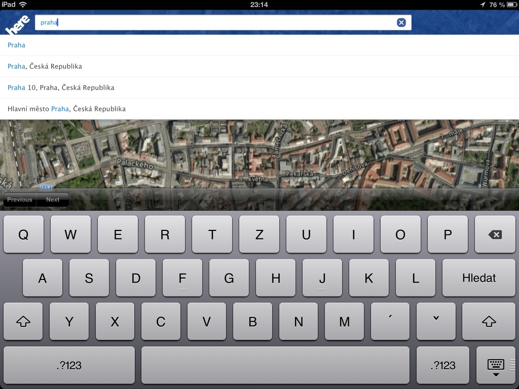 Nokia HERE Maps pro iOS