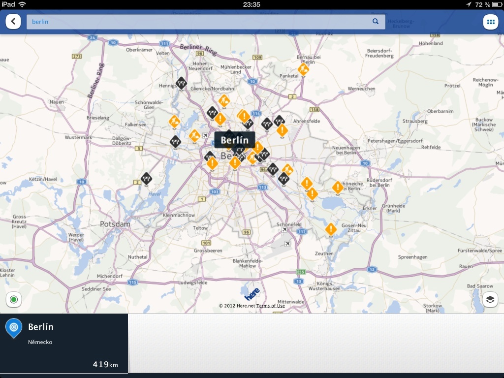 Nokia HERE Maps pro iOS