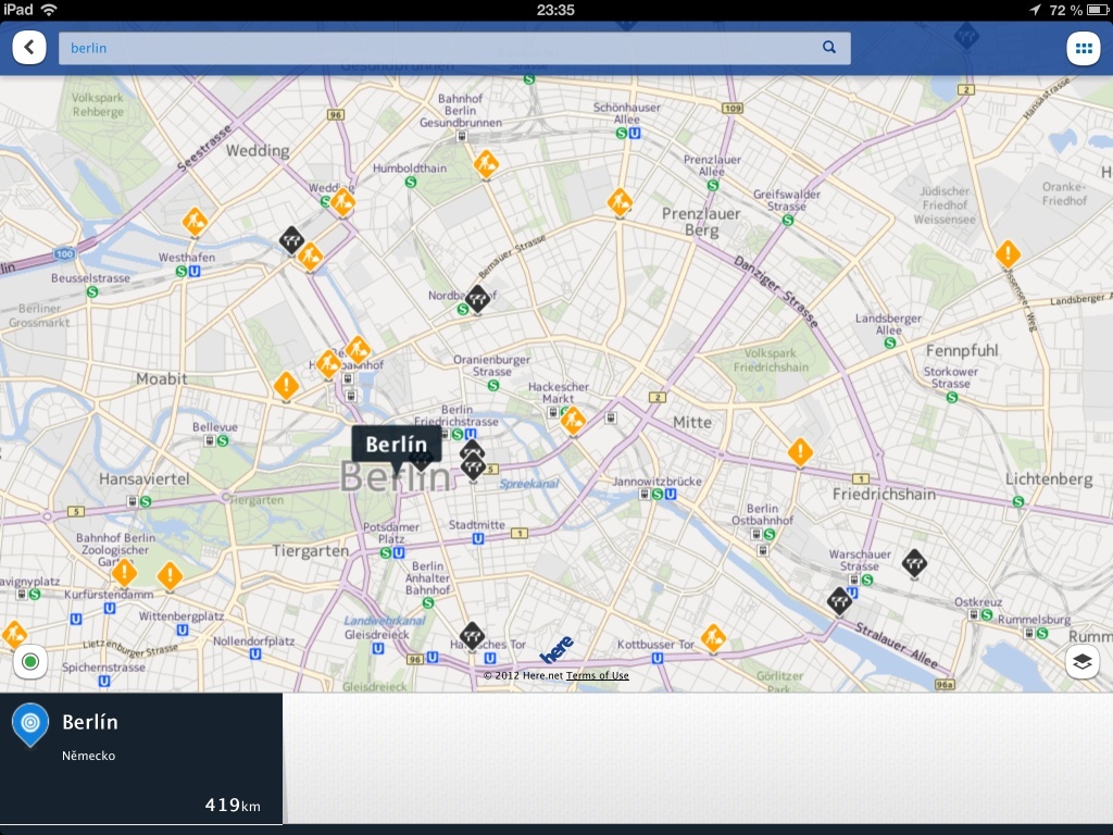 Nokia HERE Maps pro iOS