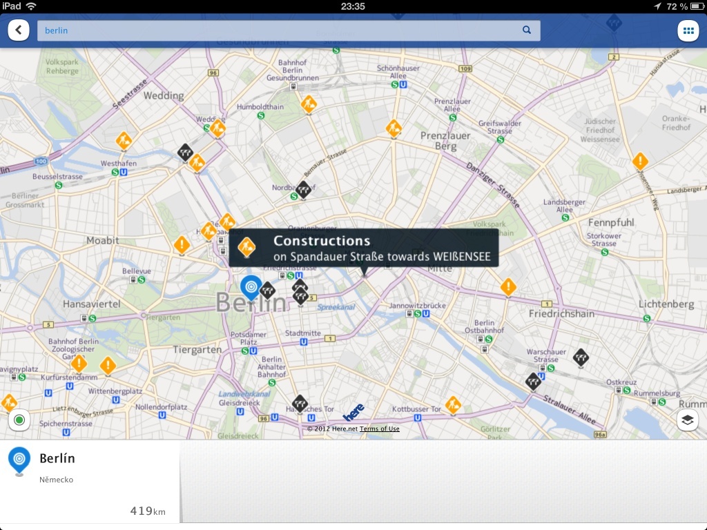 Nokia HERE Maps pro iOS