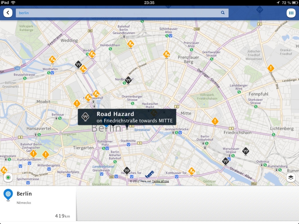 Nokia HERE Maps pro iOS