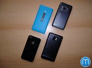 Nokia Lumia 800, iPhone 4S, Samsung Galaxy S II a Nokia N8