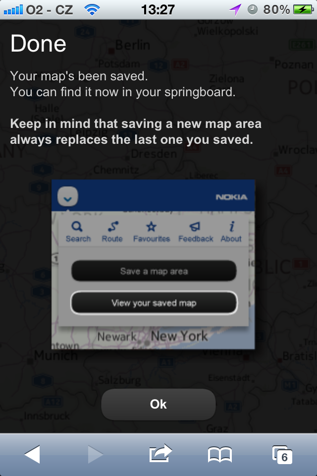 Nokia Mapy na iOS
