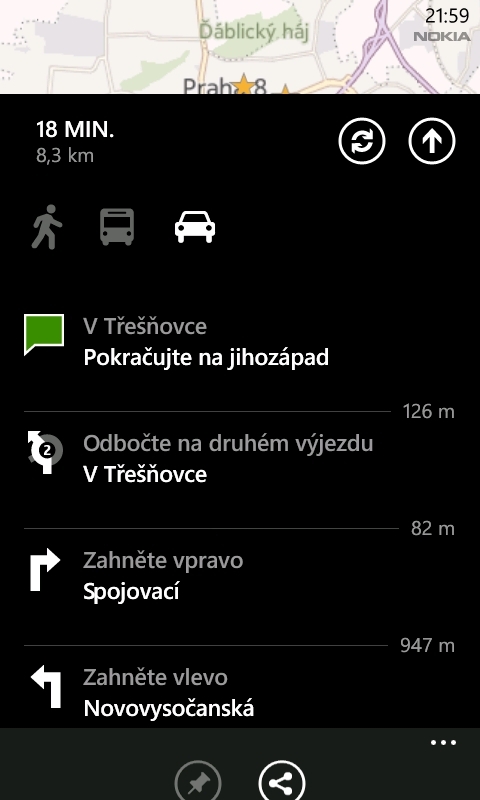 Nokia Mapy pro Windows Phone