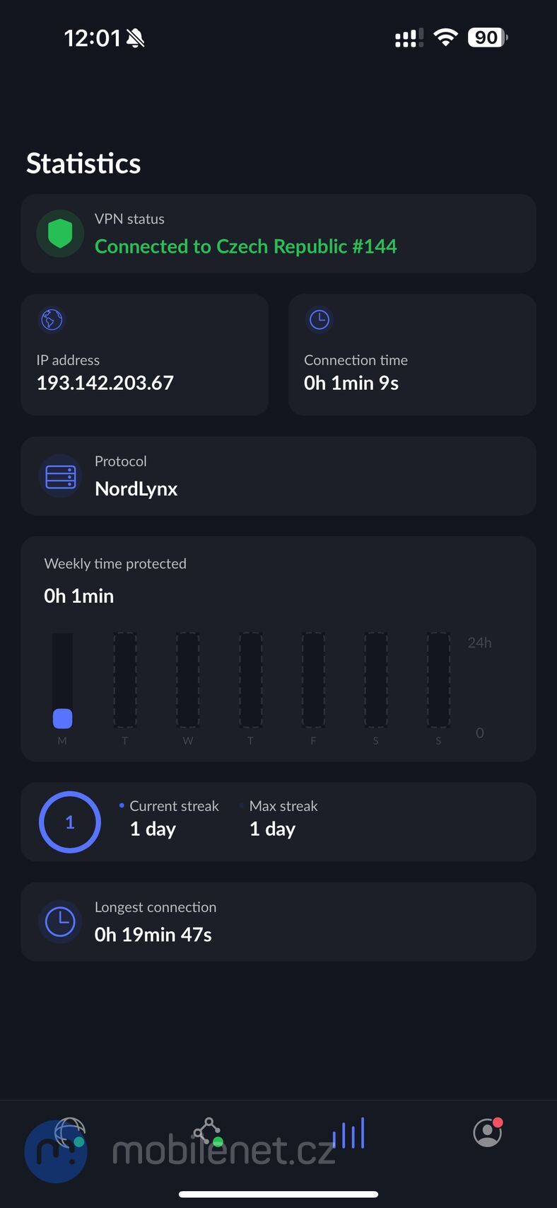 NordVPN pro iOS