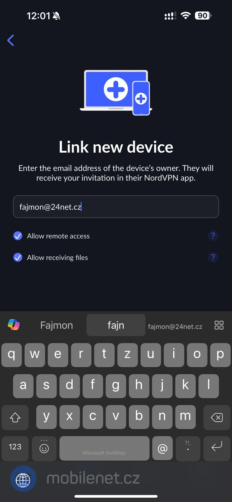 NordVPN pro iOS