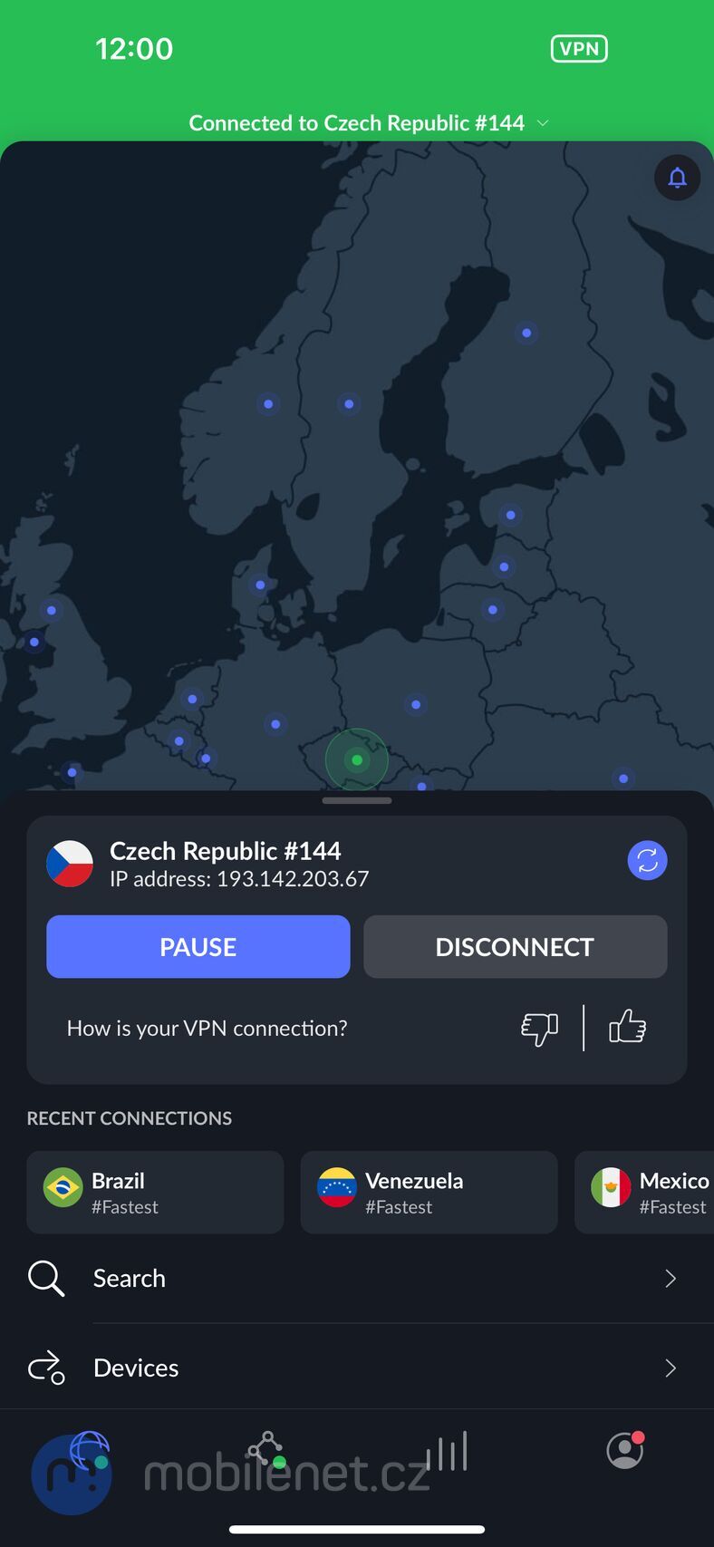 NordVPN pro iOS