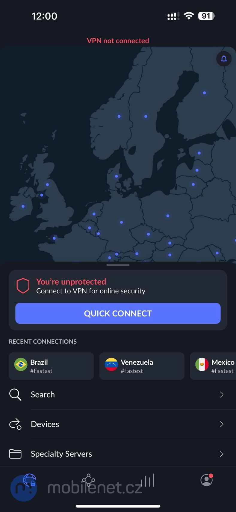 NordVPN pro iOS