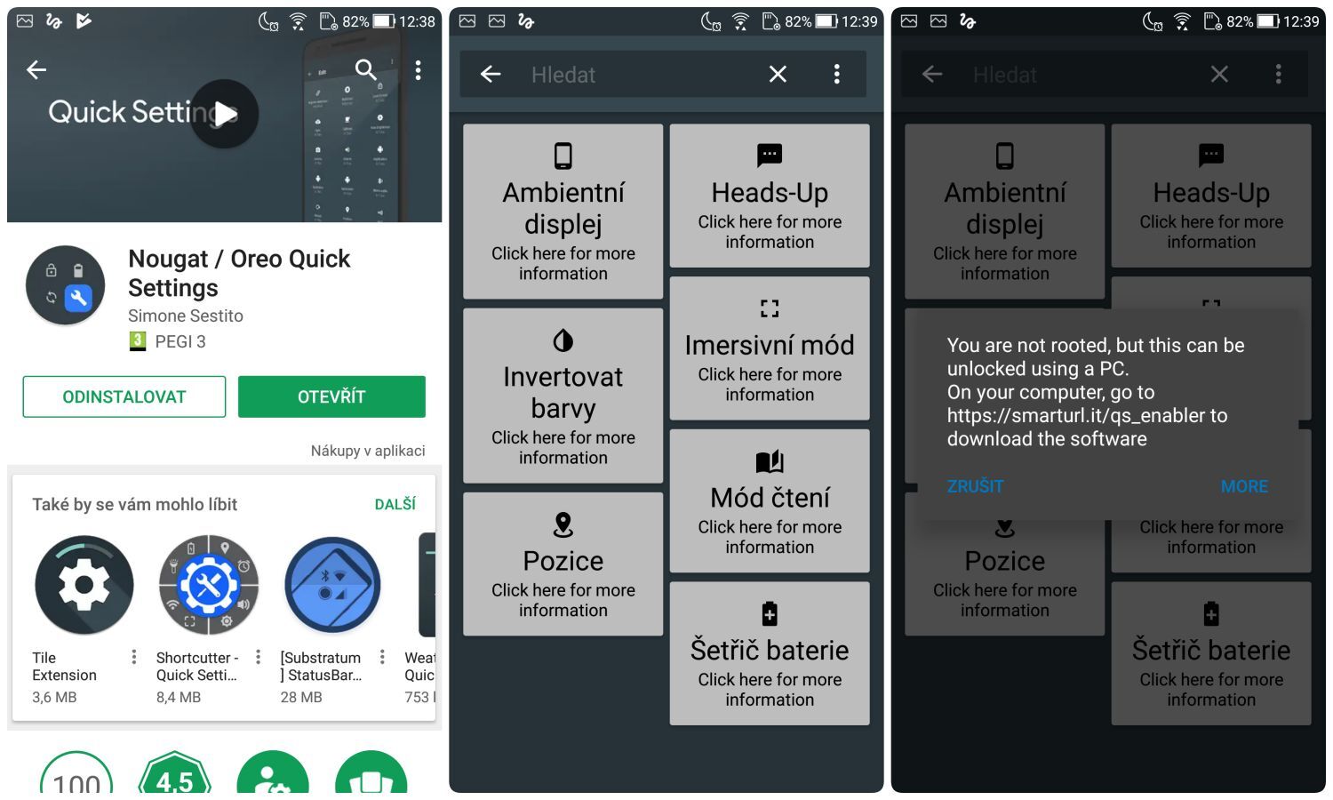 Nougat / Oreo Quick Settings