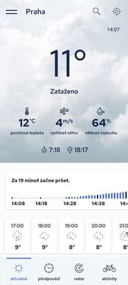 Nová aplikace Meteocentra