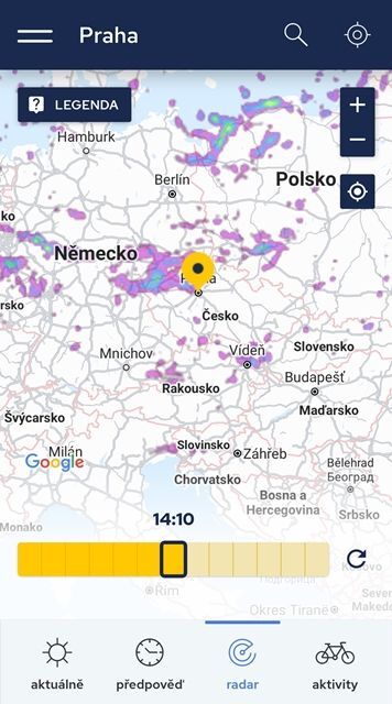 Nová aplikace Meteocentra