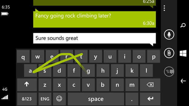 Nová klávesnice WordFlow ve Windows Phone 8.1