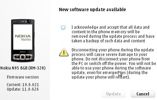 Nové firmwary pro Nokii N95 8GB a N95