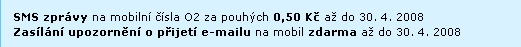 O2 nabízí pohodlné posílání SMS zpráv již za 50 haléřů