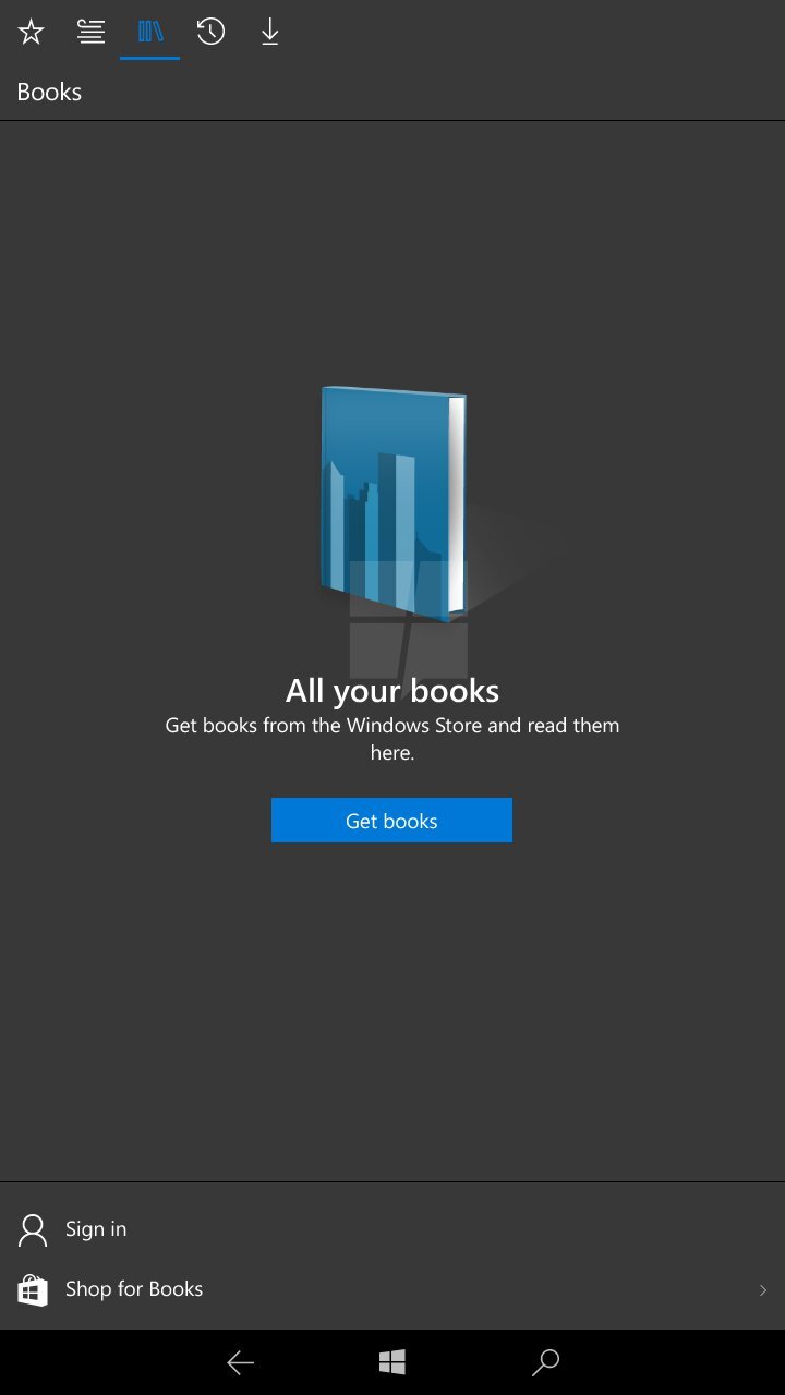Obchod s knihami pro Windows 10