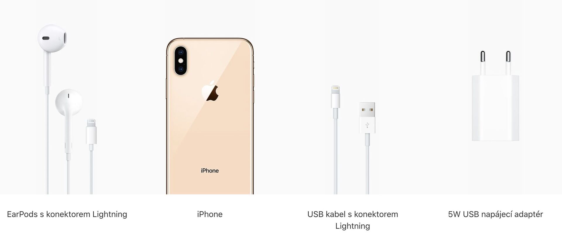 Obsah balení - iPhone Xs