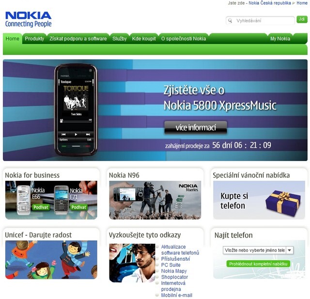 Odpočítávání do zahájení prodeje Nokie 5800 Tube v ČR