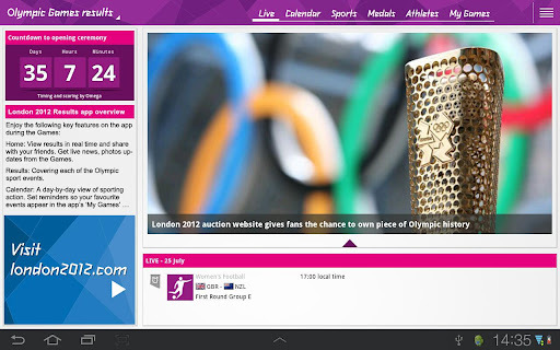 Olympijské hry 2012: mobilní aplikace