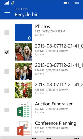 OneDrive pro Windows Phone 4.4.0.0