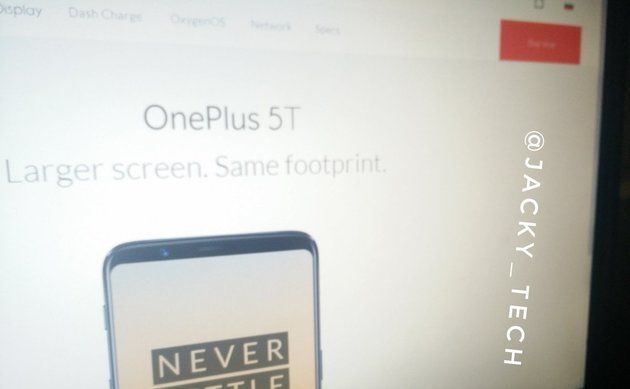 OnePlus 5T - úniky
