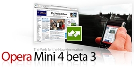Opera Mini 4 beta 3: prohlížeč již ve třetí betaverzi