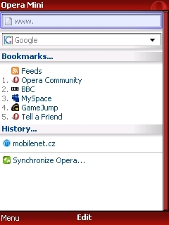 Opera Mini v nové verzi 4.1 beta