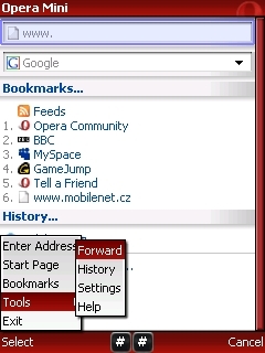 Opera Mini v nové verzi 4.1 beta