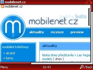 Opera Mini v nové verzi 4.1 beta