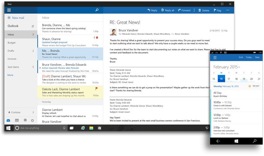 Outlook pro Windows 10