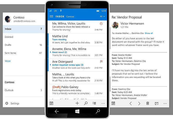 Outlook ve Windows 10