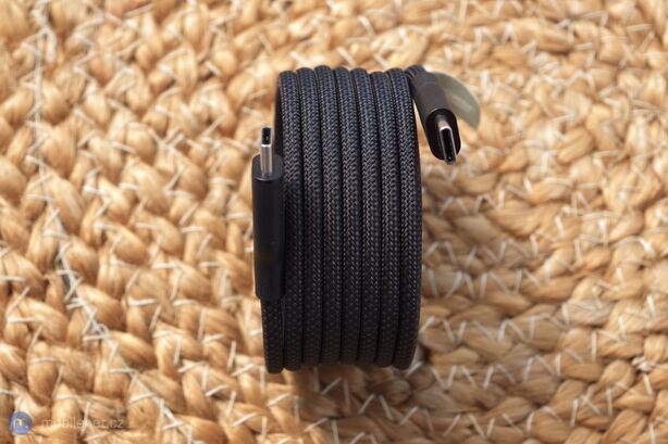 PanzerGlass empower opletený magnetický nabíjecí kabel - USB-C na USB-C - 1,5 m - černý