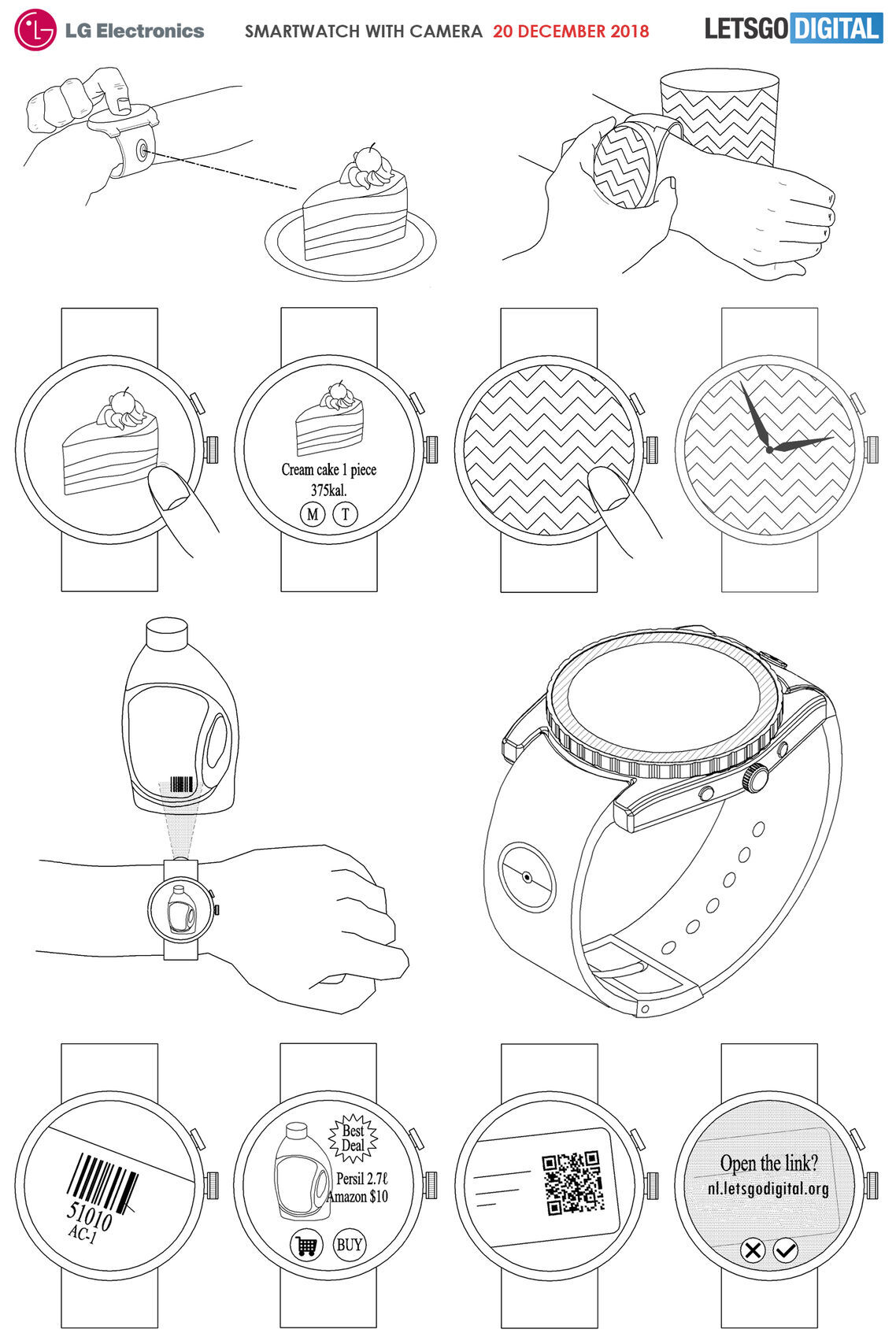 Patent LG hodinek s fotoaparátem