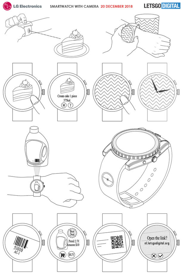 Patent LG hodinek s fotoaparátem