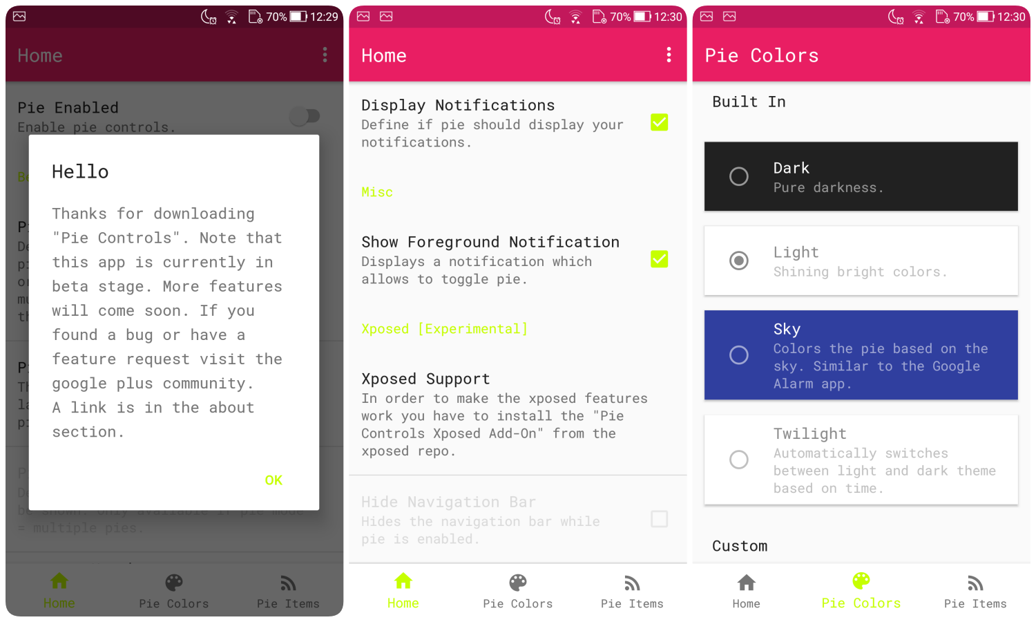 Pie Controls - Swipe Gesture Navigation