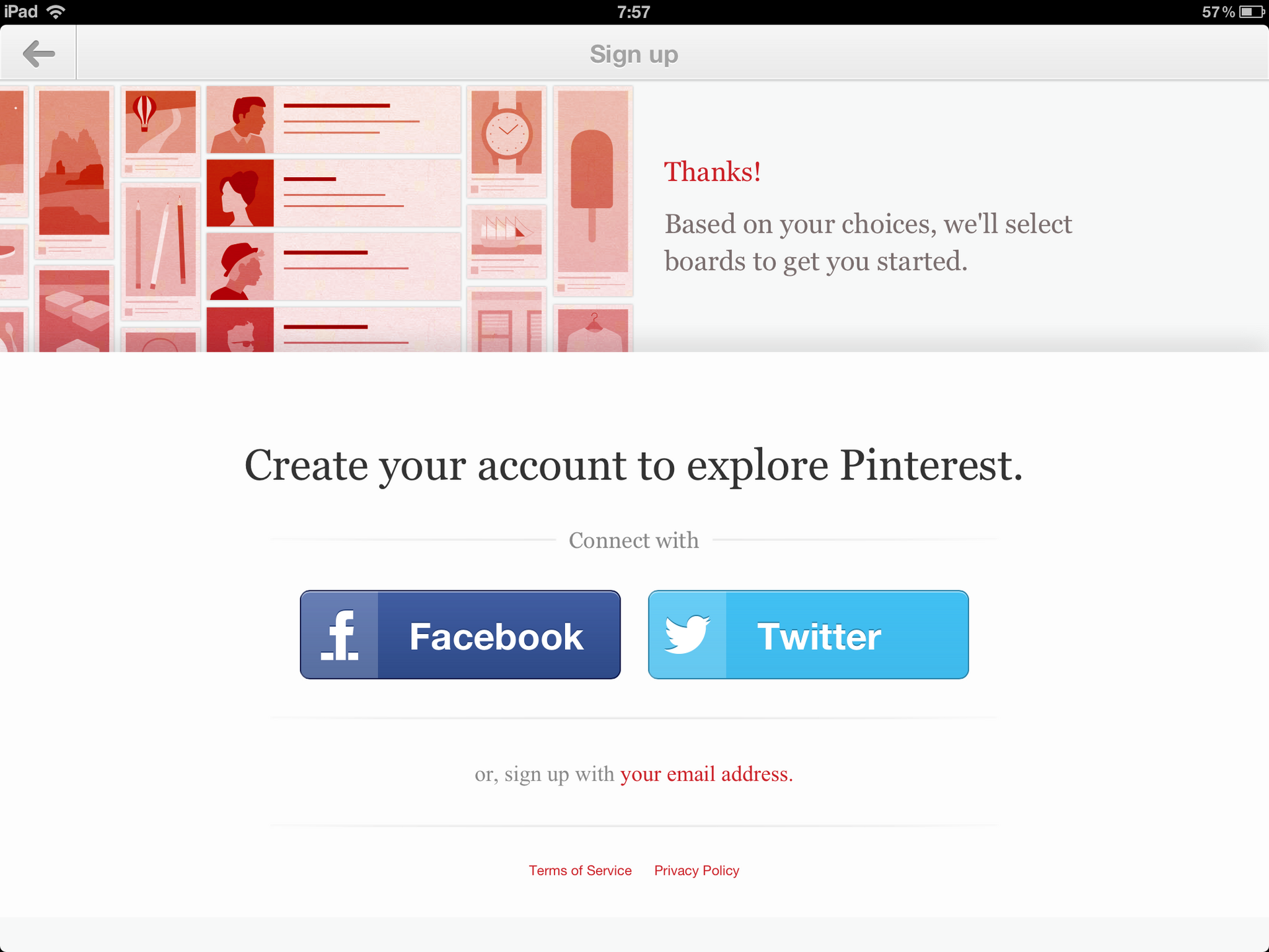 Pinterest pro iPad