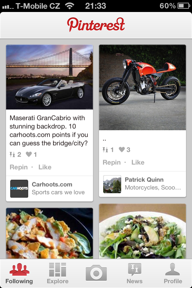 Pinterest pro iPhone