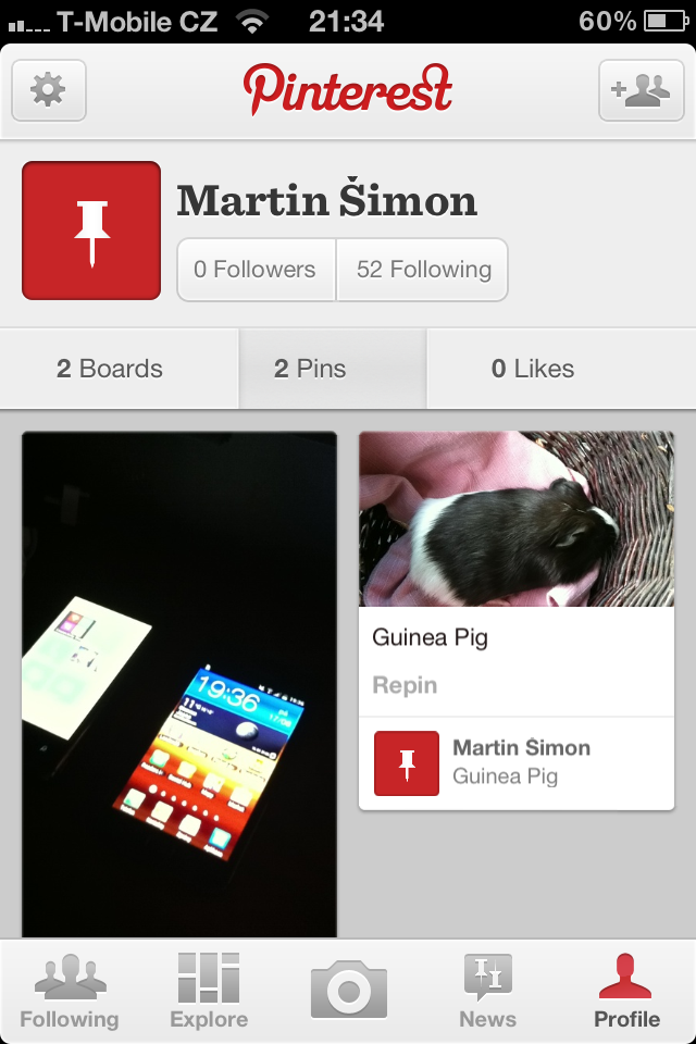 Pinterest pro iPhone