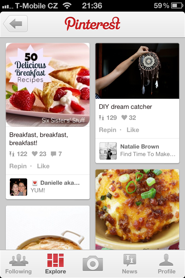 Pinterest pro iPhone
