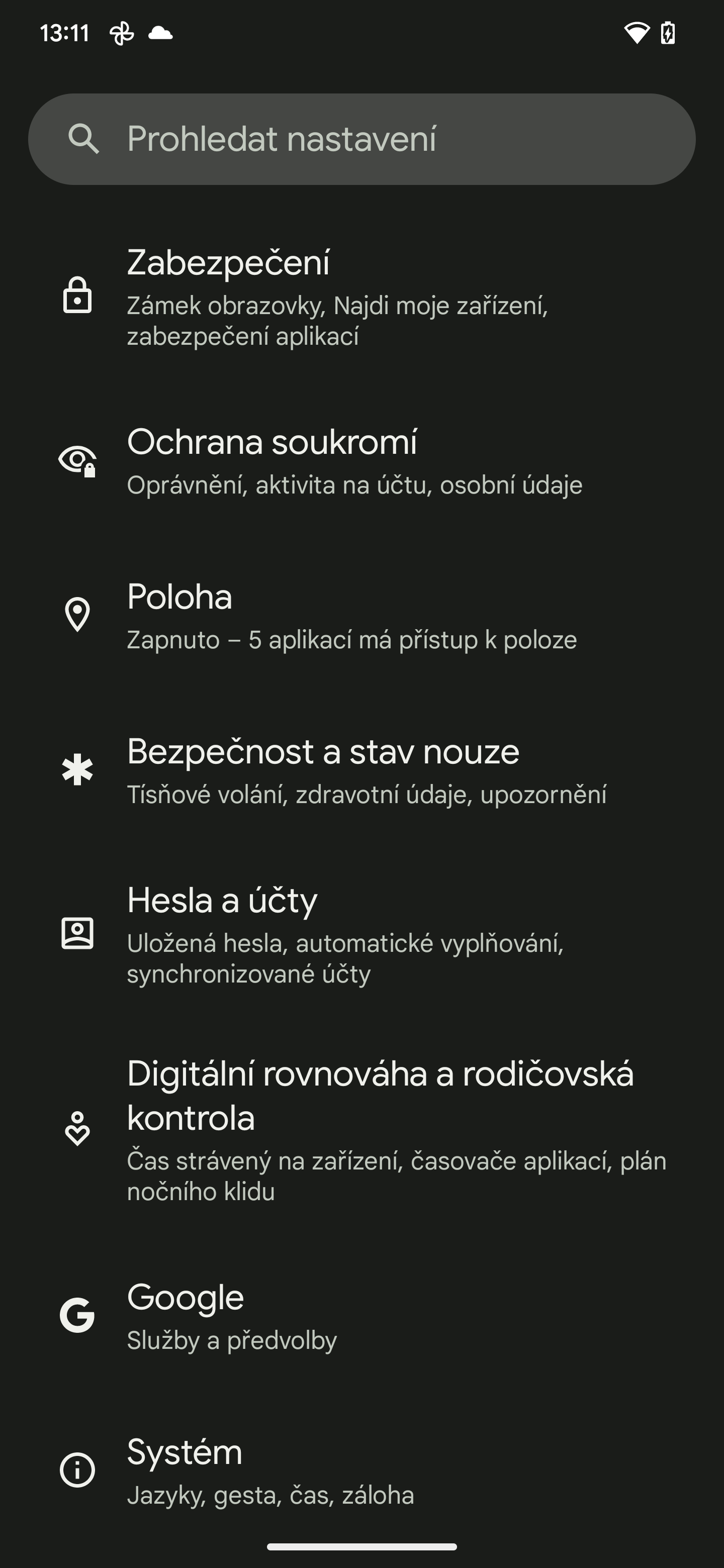 Pixel bezpečnostní funkce