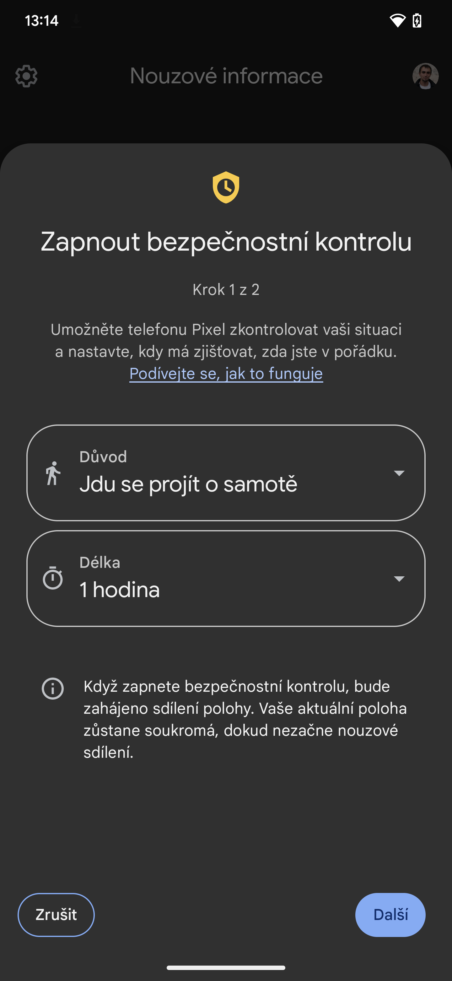 Pixel bezpečnostní funkce