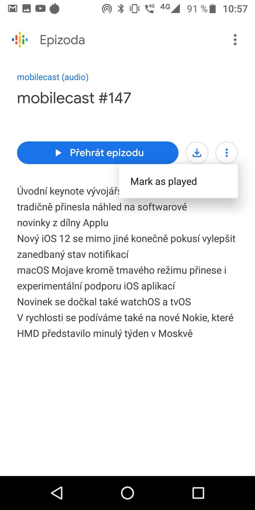 Podcasty Google